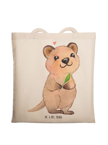 Mr. & Mrs. Panda Tasche Quokka Happy ohne Spruch in Creme