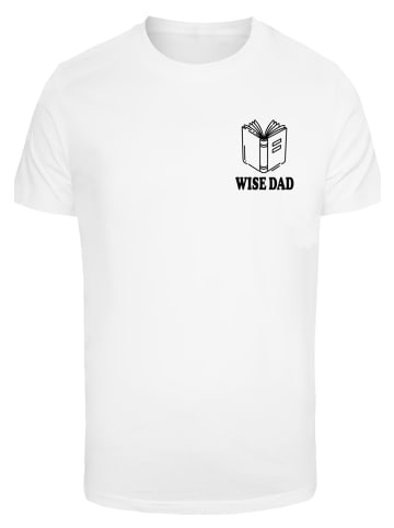 F4NT4STIC T-Shirt Wise Dad Lustiges Vatertagsmotiv für schlaue Väter in weiß