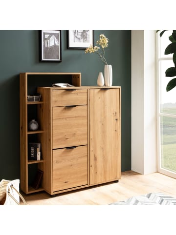 KADIMA DESIGN Schuhschrank Eiche-Dekor 98x110x30 cm Schuhkipper Geschlossen,