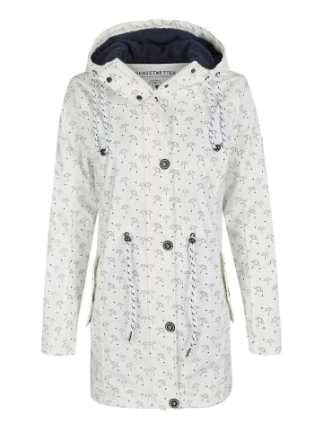 SCHIETWETTER Regenjacke in weiss-navy