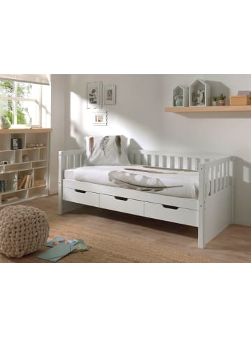 others KOJENBETT mit Schubladen Karena 211x86x98 aus Massivholz in Weiß