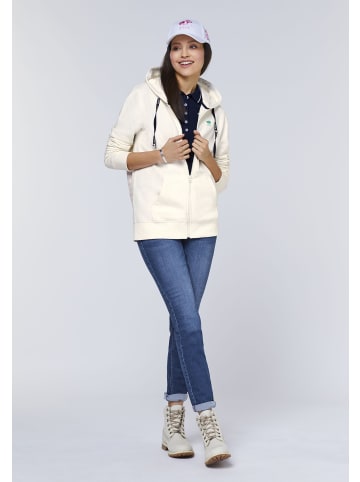 Polo Sylt Kapuzen-Sweatjacke mit Polosport-Print in Weiß