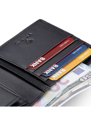 Roncato Detroit Geldbörse RFID Schutz Leder 12 cm in nero