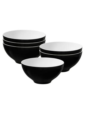 Seltmann Weiden 6er Set Schüsseln Life Fashion in Glamorous Black ø 15,5 cm