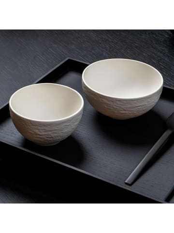 Villeroy & Boch 4er Set Reisbols Manufacture Rock Blanc in ø 10,8 cm in weiß