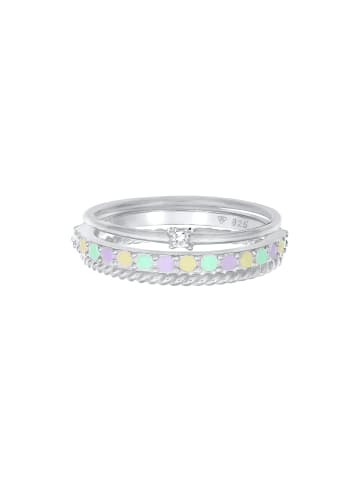 Elli Ring 925 Sterling Silber Ring Set in Silber