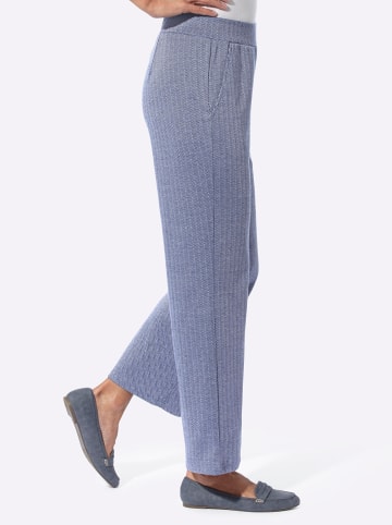 Sieh an! Jersey-Hose in marine-taubenblau-gemustert