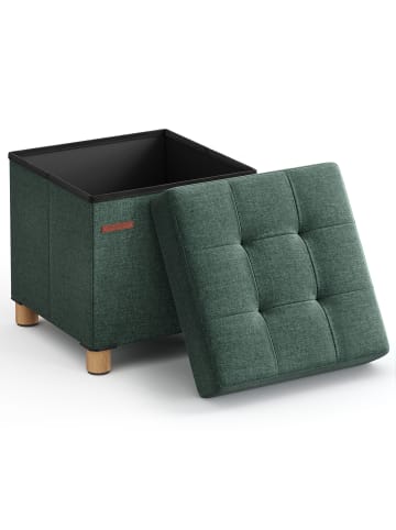 SONGMICS Sitzhocker Melisa in Grün - (B)38 x (H)40 x (T)38 cm