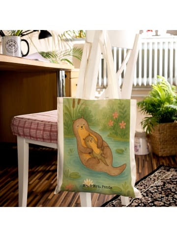 Mr. & Mrs. Panda Uni Tasche Otter Kind Design ohne Spruch in Weiß