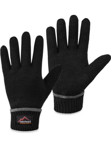 Normani Outdoor Sports Woll-Strick-Fingerhandschuhe mit 3M Thinsulate™ (40 g) Edmonton in Schwarz