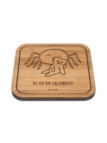 Mr. & Mrs. Panda Quadratischer Untersetzer Spinne Agathe Teddy m... in Transparent