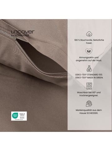 UNCOVER BY SCHIESSER Renforcé-Bettwäsche-Set Uncover by Schiesser Soho in Taupe