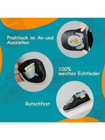 Sayoyo Baby Krabbelschuhe aus Leder, weiche Lauflernschuhe mit rutschfester Sohle 