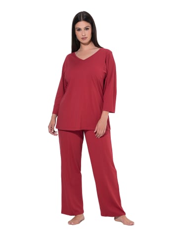 Ulla Popken Pyjama in dunkelrot