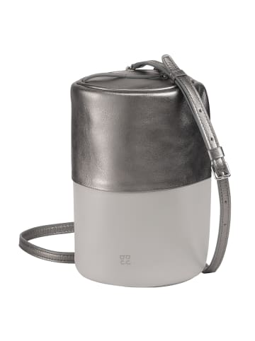 DuDu Abigail Umhängetasche Leder 19.5 cm in silber