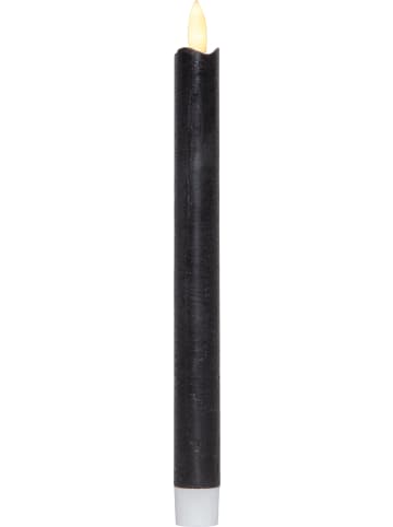STAR Trading LED Stabkerzen Flamme 2er-Set aus Wachs in Schwarz