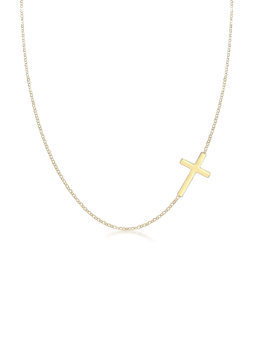 Elli Halskette 925 Sterling Silber Kreuz in Gold