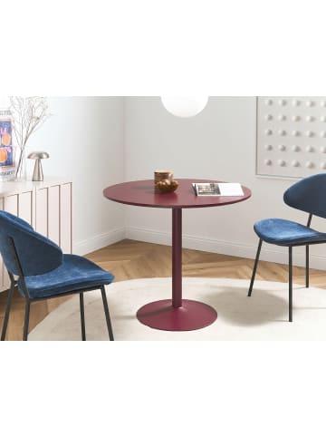 Beliani Esszimmertisch TINO in Rot - (W) 90 x (H) 76 x (L) 90 cm