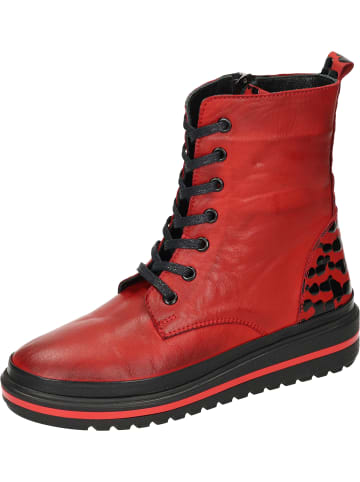 manitu Schnürstiefeletten, Freizeit Stiefeletten in rot