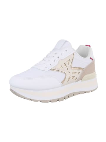 Ital-Design Freizeitschuh in Weiß und Beige