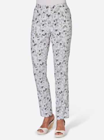 Sieh an! Hose in hellgrau-steingrau-bedruckt
