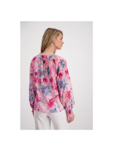 monari Langarmbluse in pink gemustert