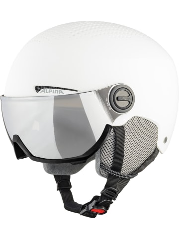 Alpina Skihelm mit Visier in weiss