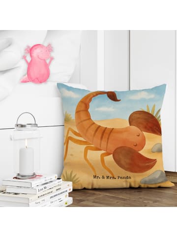 Mr. & Mrs. Panda Dekokissen Sternzeichen Skorpion Design ohne Sp... in Weiß