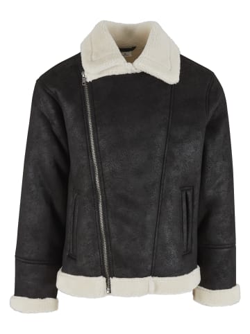 Urban Classics Winter Jacket in black/whitesand