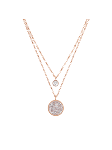 s.Oliver Kette mit Anhänger Edelstahl, IP Rose in Apricot