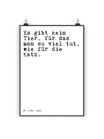 Mr. & Mrs. Panda Poster Es gibt kein Tier,... mit Spruch in Weiß