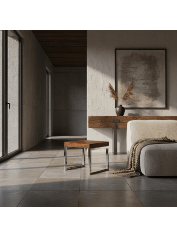 KADIMA DESIGN Beistelltisch GUNA Massiv-Holz Wohnzimmer-Tisch