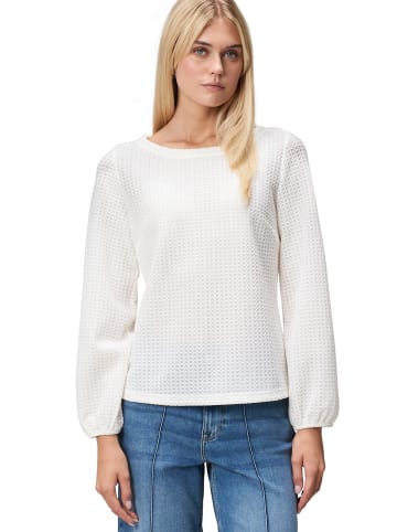 Zero  Strukturshirt mit Rundausschnitt in Eggnog