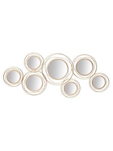 Mauro Ferretti Dekorative 3D-Wand aus goldfarbenem Metall und Spiegeln, 124,5 x 4 x 53,5 cm