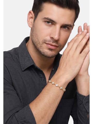 Steel_Art Armband mit Steinen Herren Falco goldfarben in goldfarben