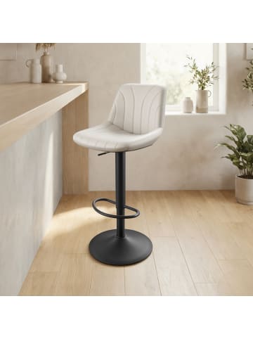 VASAGLE 2er-Set: Barhocker Tyra in Weiß - (B)43 x (H)(88-108) x (T)46.5 cm
