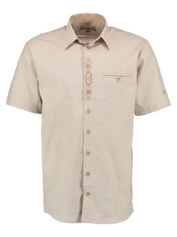 OS-Trachten Trachtenhemd Jutou in mittelbeige