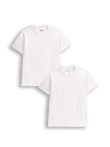 MOKIDA 2er-Pack T-Shirt mit kurzen Ärmeln in weiß