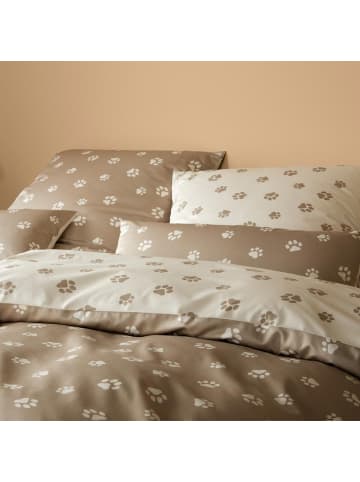 Elegante Bettwäsche Paws in natur beige