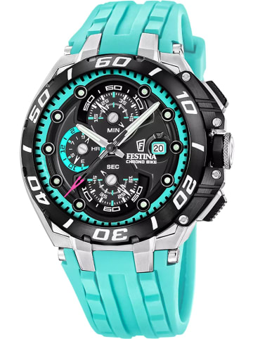 Festina Herrenuhr Chronograph Chrono Bike Silikon Azurblau