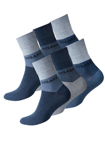 Cotton Prime® Kurzsocken Relaxx 6 Paar in Blautöne