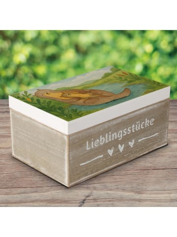 Mr. & Mrs. Panda Aufbewahrungsbox Otter Kind Design ohne Spruch in Weiß