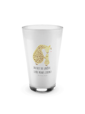 Mr. & Mrs. Panda Glas Giraffe Kind mit Spruch in Transparent