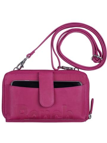 Clutch Geldbörse Leder 19 cm pink