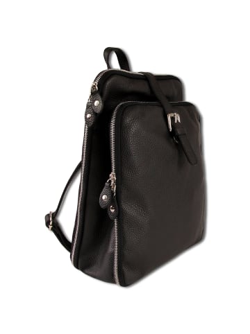 Toscanto Leder Cityrucksack Toscanto Rucksack schwarz ca. 33cm