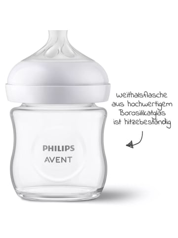 Philips Avent Glas-Flasche Natural Response 120ml in weiss
