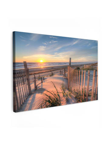 MuchoWow Leinwand bilder Sonnenuntergang Strand