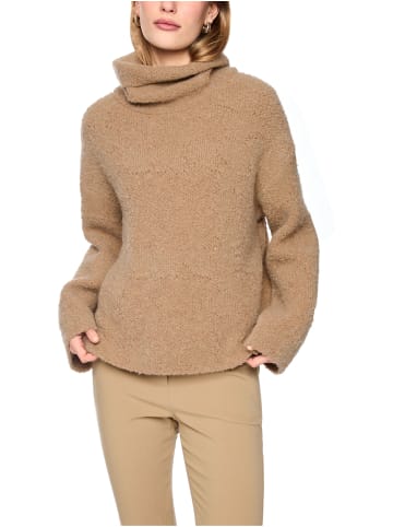MARC CAIN COLLECTIONS Rollkragenpullover Knitted in Germany in Tannin