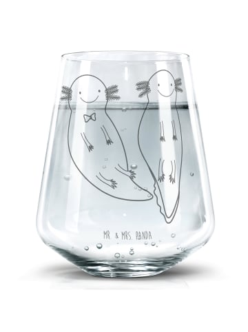 Mr. & Mrs. Panda Trinkglas Axolotl Freundin ohne Spruch in Transparent