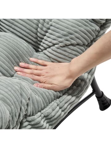 ABRIHOME Loungesessel in Hellgrün mit Ottomane Armlehnen und Seitentasche